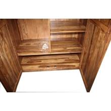 Szafa drewniana Modern Cube dwudrzwiowa - Drewno Palisander -  naturalny