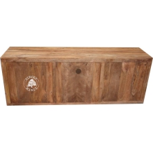 Drewniana niska szafka telewizyjna z szufladami - Drewno Palisander -  naturalny
