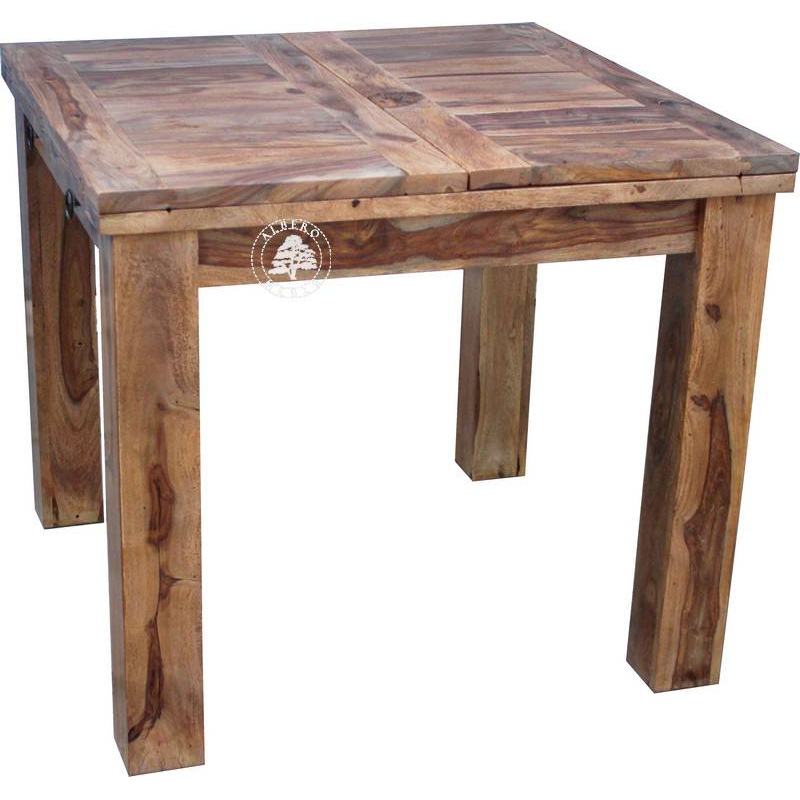 Drewniany stół rozkładany Butterfly - Drewno 100% Palisander -  naturalny