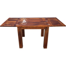 Drewniany stół rozkładany Butterfly - Drewno 100% Palisander - kolor brąz