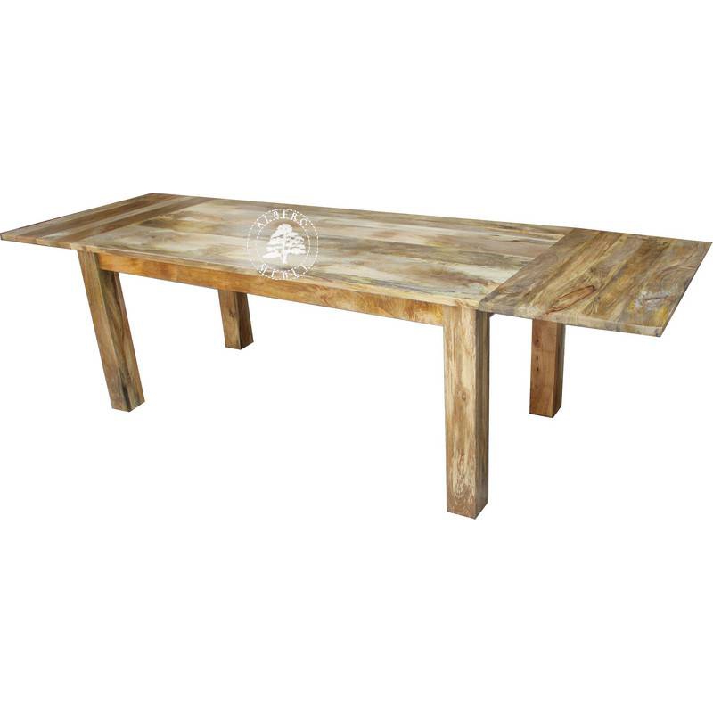 Stół nowoczesny przedłużany z drewna litego - Drewno Mango - naturalne