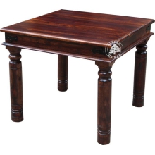 Stylowy stół drewniany na toczonych nogach -  Drewno Palisander - ciemny brąz