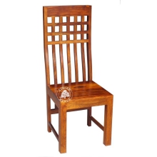 Nowoczesne krzesło z drewna naturalnego - Drewno Palisander - brąz 