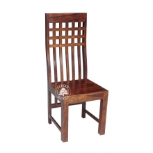 Nowoczesne krzesło z drewna naturalnego -  Drewno Palisander - ciemny brąz