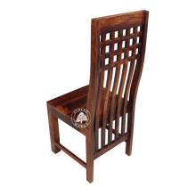 Nowoczesne krzesło z drewna naturalnego -  Drewno Palisander - ciemny brąz