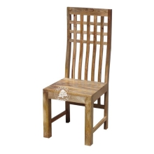 Nowoczesne krzesło z drewna naturalnego - Drewno Mango - naturalne