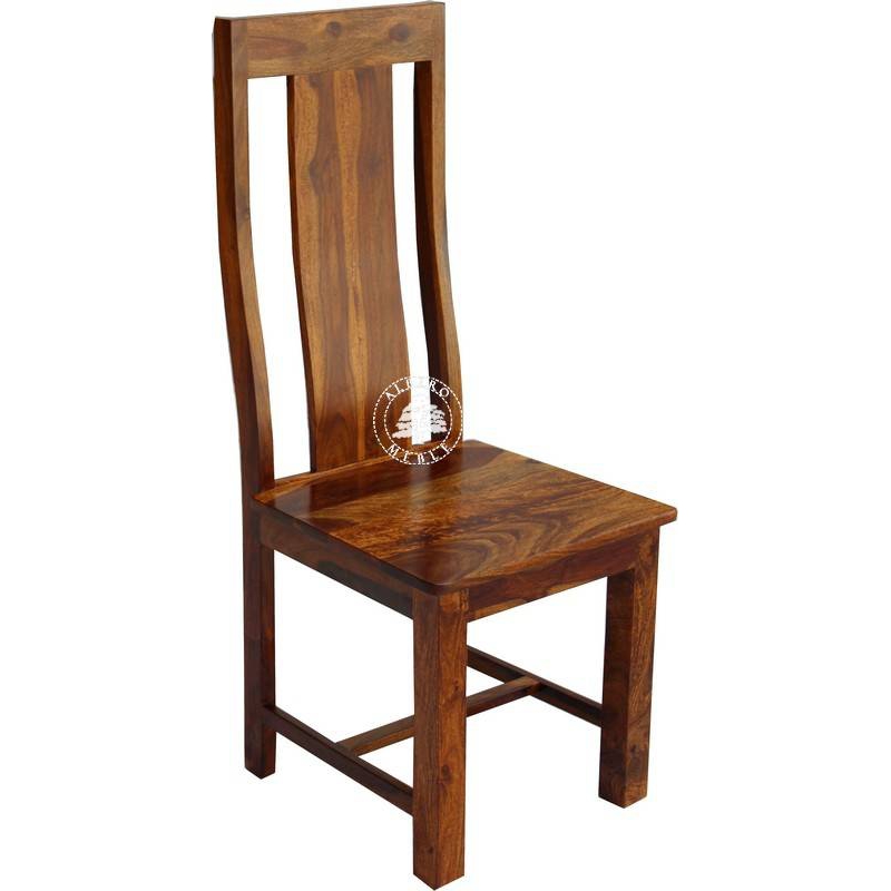 Profilowane nowoczesne krzesło drewniane - Drewno Palisander - brąz 
