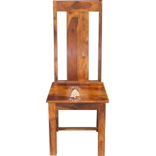 Profilowane nowoczesne krzesło drewniane - Drewno Palisander - brąz 