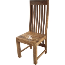 Drewniane krzesło z wyprofilowanym oparciem - Drewno Palisander -  naturalny
