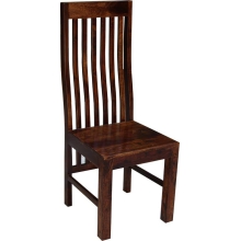 Drewniane krzesło z wyprofilowanym oparciem -  Drewno Palisander - ciemny brąz