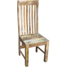 Drewniane krzesło z wyprofilowanym oparciem - Drewno Mango - naturalne