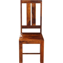 Proste formą krzesło drewniane - Drewno Palisander - brąz 