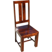 Proste formą krzesło drewniane -  Drewno Palisander - ciemny brąz