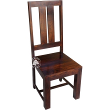 Proste formą krzesło drewniane -  Drewno Palisander - ciemny brąz