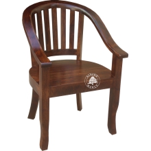 Duży drewniany fotel do jadalni -  Drewno Palisander - ciemny brąz