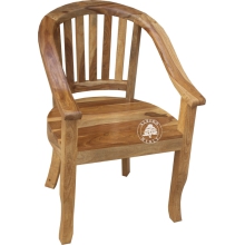Duży drewniany fotel do jadalni - Drewno Palisander -  naturalny