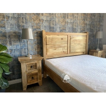 Klasyczne drewniane łóżko do sypialni Classic - Drewno Mango - naturalne