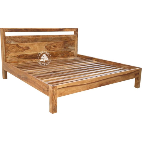 Łóżko Modern Cube z drewna palisandru