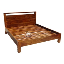 Łóżko Modern Cube z drewna palisandru - Drewno Palisander - brąz , 180 x 200