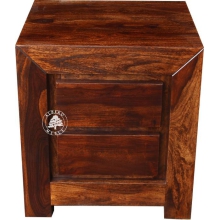 Duża szafka nocna z szufladami z drewna w nowoczesnym stylu -  Drewno Palisander - ciemny brąz