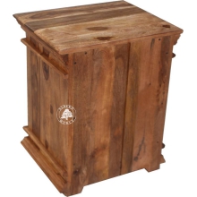 Tradycyjna szafka nocna Albero z ozdobnym gzymsem - Drewno Palisander -  naturalny