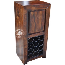 Nowoczesna szafka na wino z naturalnego drewna -  Drewno Palisander - ciemny brąz