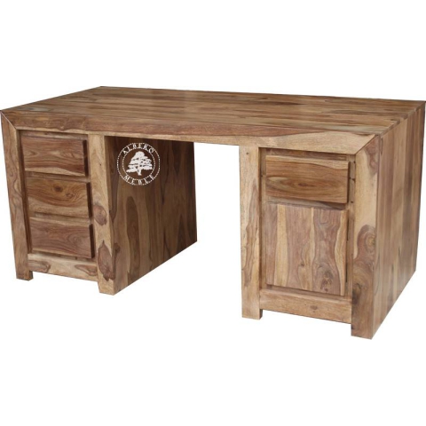 Duże nowoczesne biurko z naturalnego drewna palisander do gabinetu