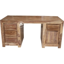 Duże nowoczesne biurko z naturalnego drewna palisander do gabinetu - Drewno Palisander -  naturalny