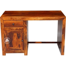 Nowoczesne biurko młodzieżowe z naturalnego drewna palisander - Drewno Palisander - brąz 