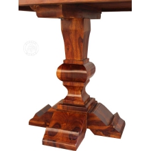 Stylowy stół drewniany ROYAL na dwóch solidnych nogach - Drewno Palisander - brąz 