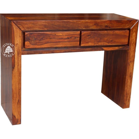 Wysokie biurko/konsola z drewna palisander z szufladami
