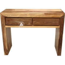 Wysokie biurko/konsola z drewna palisander z szufladami - Drewno Palisander -  naturalny
