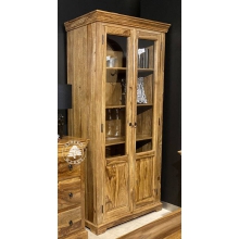 Witryna Drewniana w Stylu Kolonialnym - Drewno Palisander -  naturalny