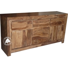 Duża komoda drewniana z czterema szufladami Goa - Drewno 100% Palisander -  naturalny