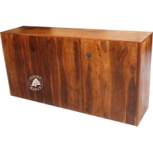 Drewniana komoda telewizyjna z szufladami z drzewa palisander - Drewno Palisander - brąz 
